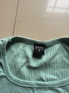 Mint Green Long Sleeve Crop Top