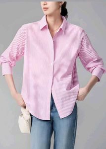 Pink Striped Relaxed Fit Shirt