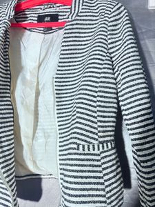 H&amp;M Striped Zip-Up Jacket