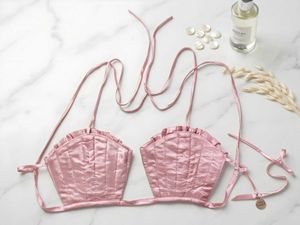 Pink Seashell Bikini Top with Pearls