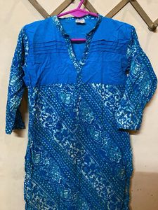 Blue Printed Kurta