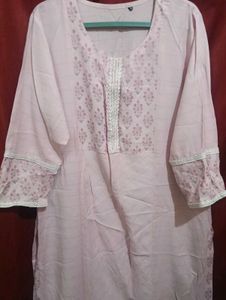 Pretty Pink Printed Kurta