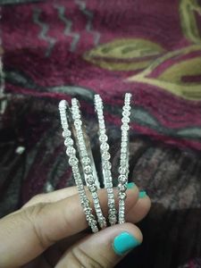 Silver Shining Bangles