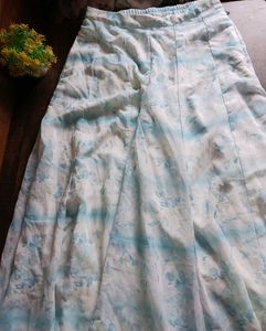 Boho Blue Floral Crop Top &amp; Skirt Set