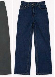 Vintage Wash Wide Leg Jeans