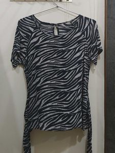 Stylish Zebra Print Top
