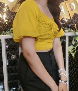 Yellow Crop Top
