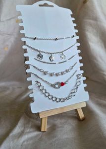 3-Piece Dainty Butterfly, Moon &amp; Heart Necklaces
