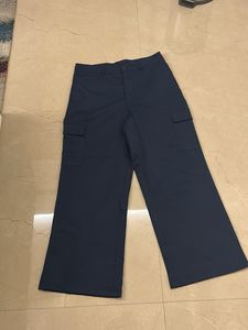 Off Duty Wide Leg Navy Cargo Pants