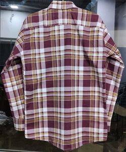 Men's Burgundy Plaid H&amp;M Shirt