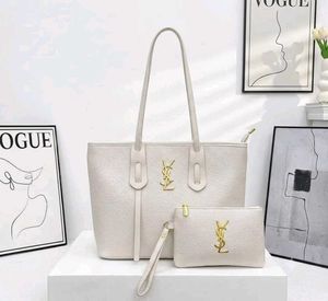 IMPORTED YSL LOOK ALIKE 2 PC COMBO TOTE WD POUCH