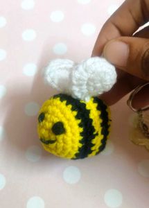 Cute Crochet Bee Keychain