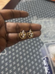 Elegant Stud Earrings with Crystal Accents
