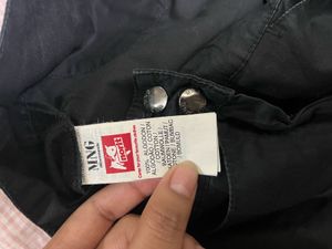 mango Black Cropped Wide-Leg Pants