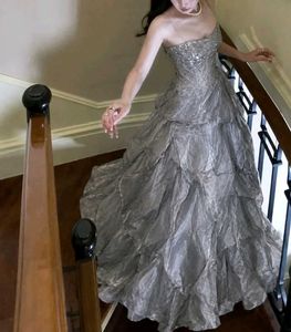FairyTale silver Ball gown 🤍