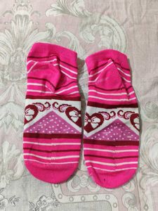 Cute Pink Striped Socks