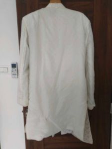 Men's White Embroidered Sherwani