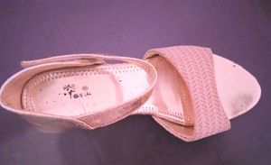 Stylish Rose Gold Wedge Sandals