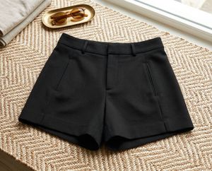 black High-Waisted Tailored Shorts