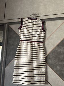 Classic Striped Sleeveless Knee-Length Dress
