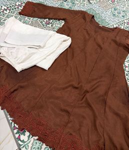 Trending frock style farshi salwar suit🤎