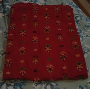 New Red Floral Print Cotton Nighty