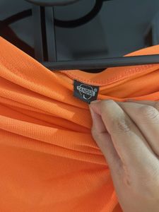 Orange Draped Beach Skirt &amp; Top