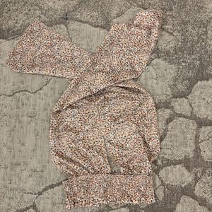 CuteShirred Floral Halter Crop Top