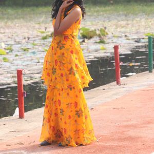 Floral Yellow Two-Piece Set