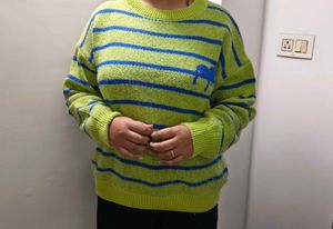 Striped Green Knit Sweater