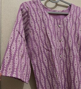 Elegant Purple Short Kurta