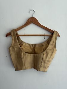 Elegant Gold Silk Blouse