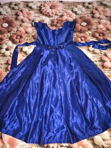 Royal Blue Satin Gown
