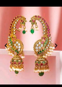 RUBANS Peacock Ear Cuff Jhumka