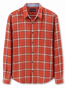 U.S Polo Assn. Men's Orange Plaid Shirt