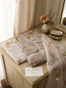 Beautiful Grey Floral Organza Kurta Set