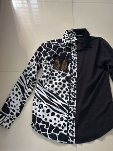 Classy Printed Black Shirt