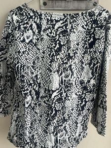 Black &amp; White Snake Print Top