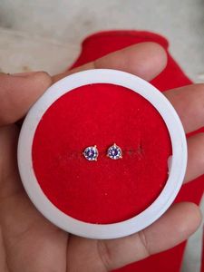 beautiful Purple Stud Earrings gold