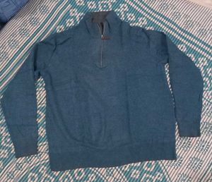 Blue Half-Zip Sweater