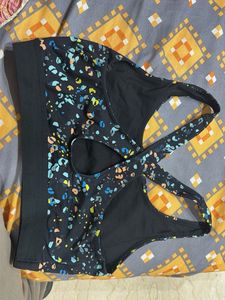 Colorful Print Sports Bra