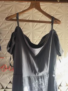Sleek Grey Off-Shoulder Dress