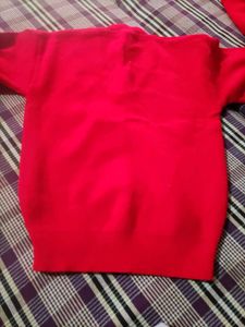 Red V-Neck Sweater