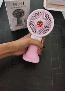 Cute Mini Handheld Fan with Strawberry Design