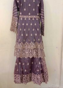Embroidered Anarkali Kurta with Skirt Set