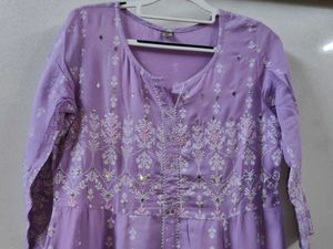 40 Size -l Lavender Anarkali Set