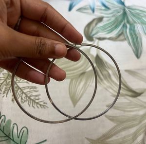 Classic Silver Hoop and gold earrings ( two)