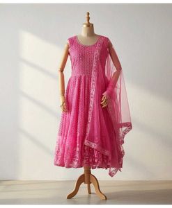 Elegant Pink Anarkali Suit with Dupatta