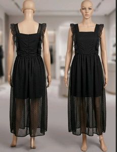 Chic Black Ruffle Dress