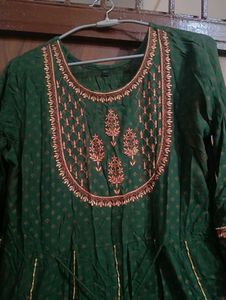 long Green Anarkali kurti 💚